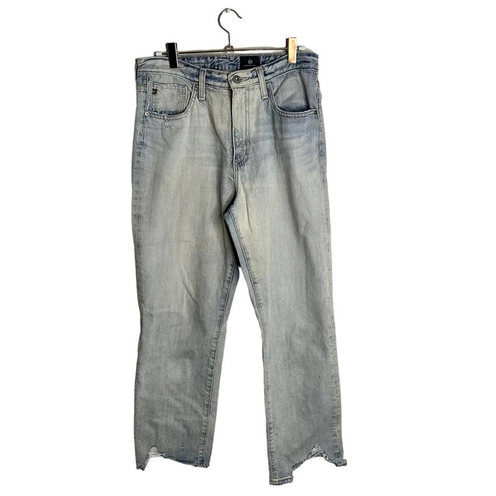 AG Adriano Goldschmied VintageWide Straight Leg Jeans Stone Wash‎ Distressed